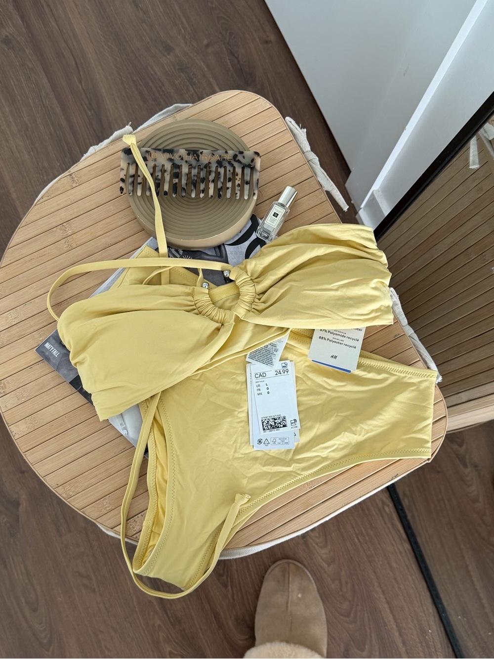 H&M Yellow Twist-Front Bikini Set